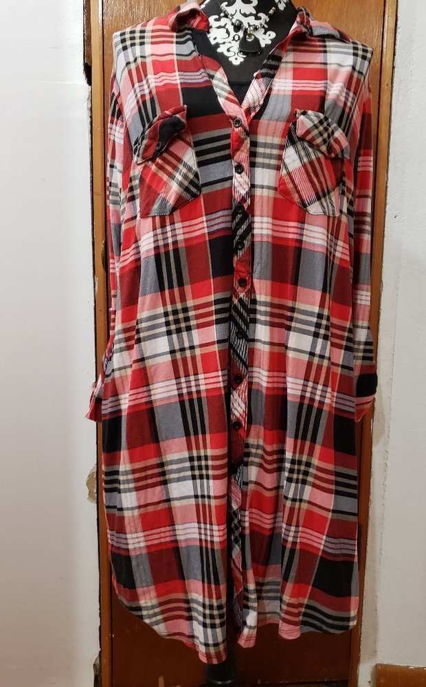 Plaid Button Down Dress